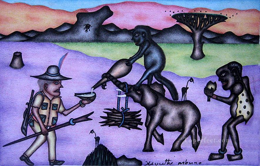 Mzungu Afriqueine Peintures à l'huile